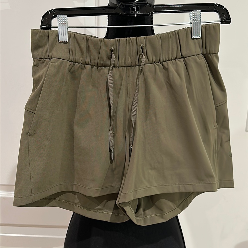 Lululemon Size 6 shorts dark Khaki color